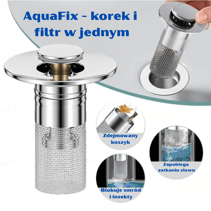 AquaFix - koniec z zapchanym zlewem

Teraz 1+1 GRATIS !!!