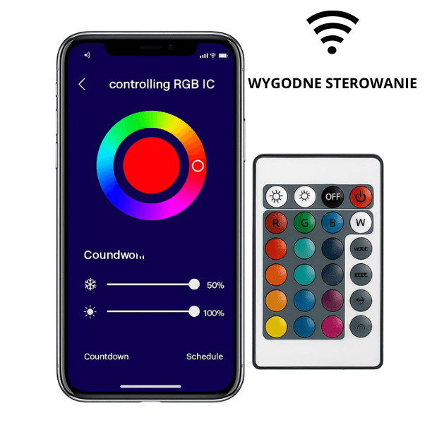 SmartFlash-Lampki Choinkowe (10 M, 100 LED )  – Apka + Pilot